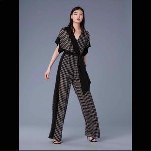 DVF silk jumpsuits